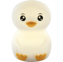 Pinguin Nachtlicht fir Kanner, liichtend Kunststoffgehäuse mat orangem Schnabel a Féiss.