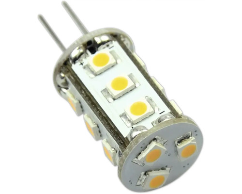 Ampoule LED avec culot G4 et plusieurs diodes LED SMD.