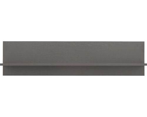 Étagère murale pour photos en anthracite avec structure en bois.