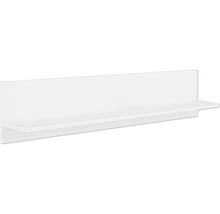 Étagère murale blanche ou rebord d'image avec un design minimaliste et une surface lisse.