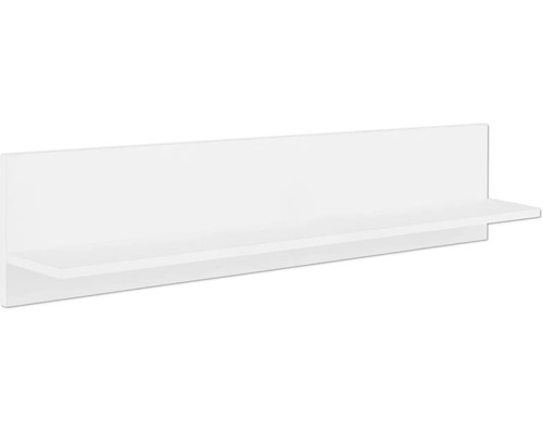 Étagère murale blanche ou rebord d'image avec un design minimaliste et une surface lisse.