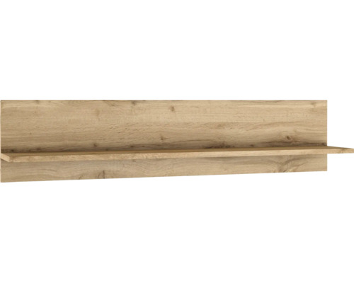 Étagère murale aspect bois avec panneau arrière