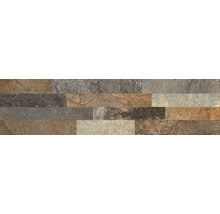 Plaquettes de parement aspect pierre naturelle avec surface structurée pour revêtement mural.