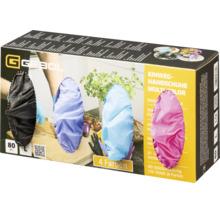 Gants jetables Gebol multicolores, 80 pièces, taille L, 4 couleurs.