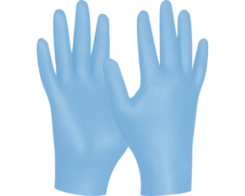 Gants jetables en nitrile bleus
