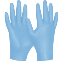 Gants jetables en nitrile bleus
