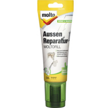 Molto Aussen Reparatur Moltofill Tube, 330 Gramm, fäerdege Spachtel fir Maueren am Aussenberäich, witterungsbestänneg.
