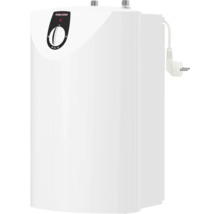 Stiebel Eltron Kleinspeicher drucklos, Untertischgerät mit Temperaturwählknopf von 35 bis 82 Grad Celsius und Netzstecker.