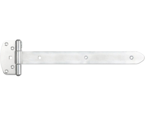 Penture en acier galvanisé pour portes et portails avec trous pré-percés.