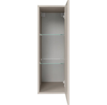 Offener Hochschrank für das Badezimmer mit zwei verstellbaren Glaseinlegeböden.