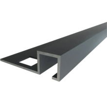 Profilé de finition en aluminium pour carrelage et revêtements de sol avec aile de fixation perforée