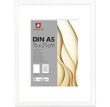 Kunststoff Bilderrahmen DIN A5 15 mal 21 Zentimeter, inklusive Passepartout für 10,5 mal 15 Zentimeter, FSC zertifiziert, The Wall Art Logo.