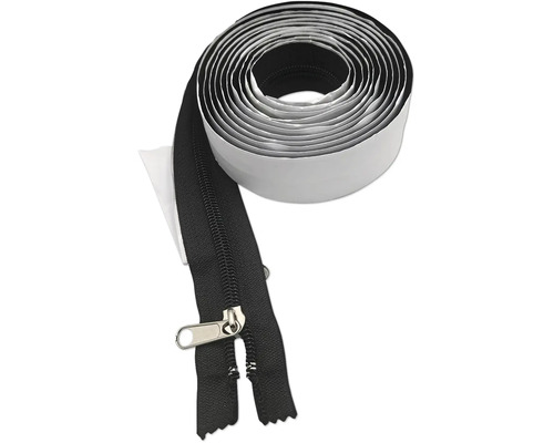 Fermeture à glissière au mètre sur rouleau avec un curseur métallique pour la couture et le bricolage.