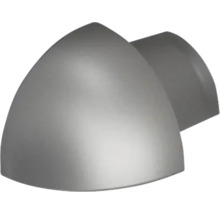 Embout pour tringles à rideaux, capuchon arrondi en plastique aspect acier inoxydable.