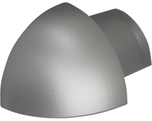 Embout pour tringles à rideaux, capuchon arrondi en plastique aspect acier inoxydable.