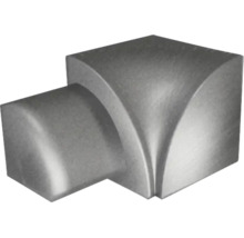 Pièce d angle extérieur pour plinthes en plastique aspect acier inoxydable