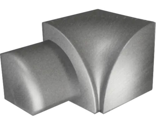Pièce d angle extérieur pour plinthes en plastique aspect acier inoxydable