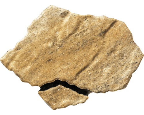 Une dalle polygonale plate en pierre naturelle de forme irrégulière pour l'aménagement de jardin.