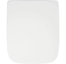 Abattant de WC de forme rectangulaire avec des coins arrondis.