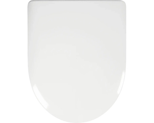 Abattant de toilettes en forme de D, blanc