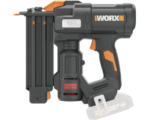 Cloueuse sans fil WORX 20 Volt avec moteur sans balais et technologie Nail Force pour clous de calibre 18.