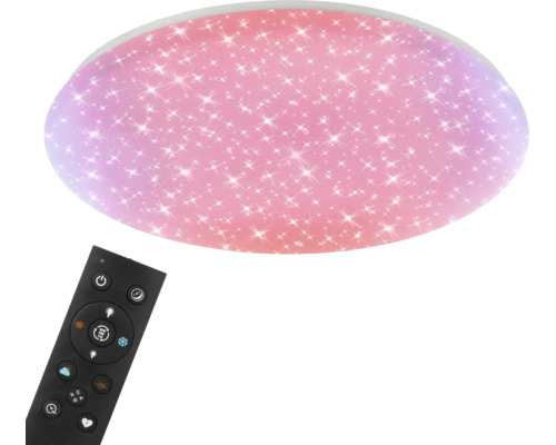 LED Deckenleuchte dimmbar 40W 4200 lm einstellbares weiß Ø 56 cm AuraGlow Farb-Effekt, Sternendekor, Memoryfunktion, inkl Fernbedienung