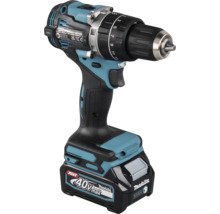 Perceuse-visseuse à percussion Makita avec batterie lithium-ion 40 Volt maximum XGT et mandrin sans clé.