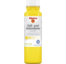 Alpina Voll- und Abtönfarbe in Gelb, ideal zum Malen und Basteln für innen und außen, Blauer Engel zertifiziert und frei von Konservierungsmitteln.
