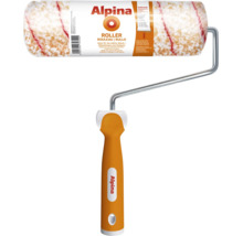 Rouleau à peinture Alpina, largeur 22 centimètres, fibres 16 millimètres, pour peintures murales et crépi à rouler.