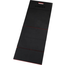 Tapis de genoux pliable en mousse Virax noir et rouge avec poignée de transport, Virax Logo.
