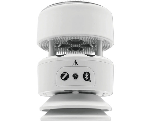 Station météo intelligente avec symboles pour Zigbee et Bluetooth et un repère nord.