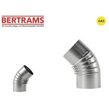 Logo Bertrams. Convient pour le gaz. Coude métallique segmenté pour conduits de gaz.