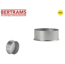 Bertrams Logo, symbole pour gaz, manchon mural en métal pour conduits d'évacuation de gaz.