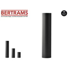 Bertrams Logo, tuyau de poêle Bertrams cylindrique en différentes longueurs, noir.