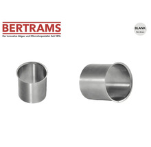 Bertrams Logo. Manchon en métal pour tuyaux de poêle, brut, pour une épaisseur de paroi de deux millimètres.
