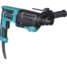 Perforateur Makita avec poignée supplémentaire et butée de profondeur. Makita Logo.
