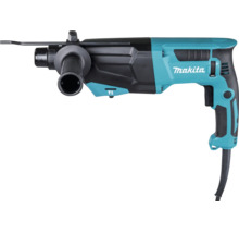 Marteau perforateur Makita avec poignée latérale et butée de profondeur.