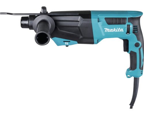 Marteau perforateur Makita avec poignée latérale et butée de profondeur.