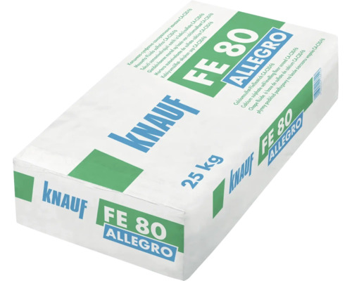 Chape fluide à base de sulfate de calcium Knauf FE 80 Allegro, 25 kilogrammes.