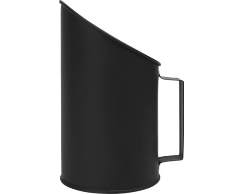 Seau à charbon noir en métal avec poignée latérale