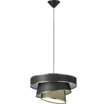 Pendelleuchte Stahl/Stoff 1-flammig Decor Glittery dunkelgrau