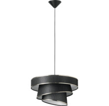 Pendelleuchte Stahl/Stoff 1-flammig Decor Glittery dunkelgrau
