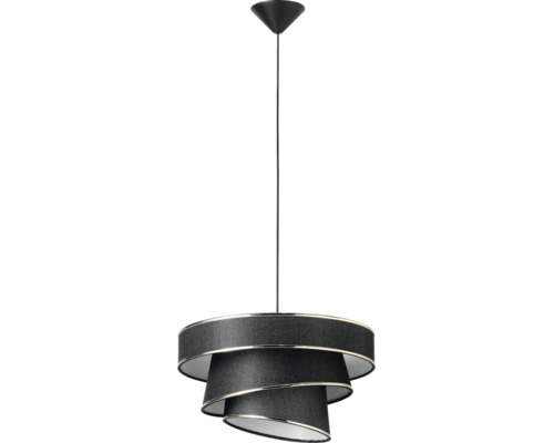 Pendelleuchte Stahl/Stoff 1-flammig Decor Glittery dunkelgrau