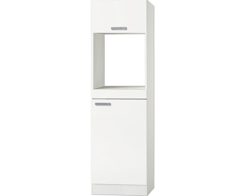 Caisson pour four/réfrigérateur encastrable de 88 Optifit Oslo214 60 x 57,1 x 206,8 cm façade blanc mat corps blanc
