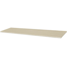 Tablette d'étagère rectangulaire en bois avec une surface claire.