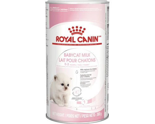 Royal Canin Babycat Milk Aufzuchtmilch für Kitten im Alter von 0 bis 2 Monaten, 300 Gramm Dose.