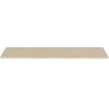 Tablette d'étagère beige clair, forme rectangulaire, surface lisse.