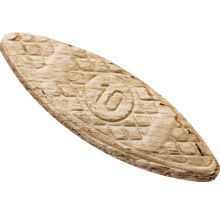 Lamelle de bois taille 10 avec surface structurée.