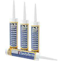 PCI Elastoferm Hybrid-Dichtstoff in Kartuschen zur Verklebung und zum Abdichten von Anschlussfugen.