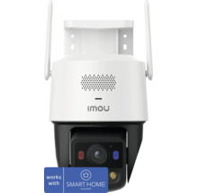 Caméra de surveillance extérieure Imou avec deux antennes et support mural, compatible avec SMART HOME by hornbach.